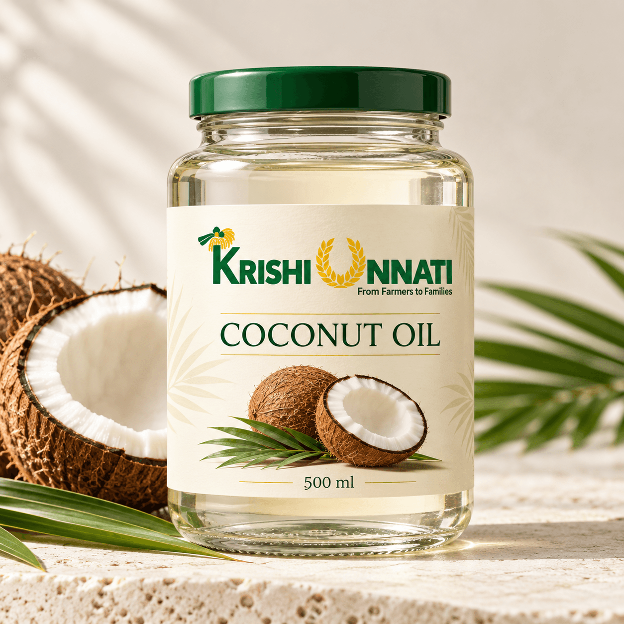 Cold-Pressed Coconut Oil concept packaging